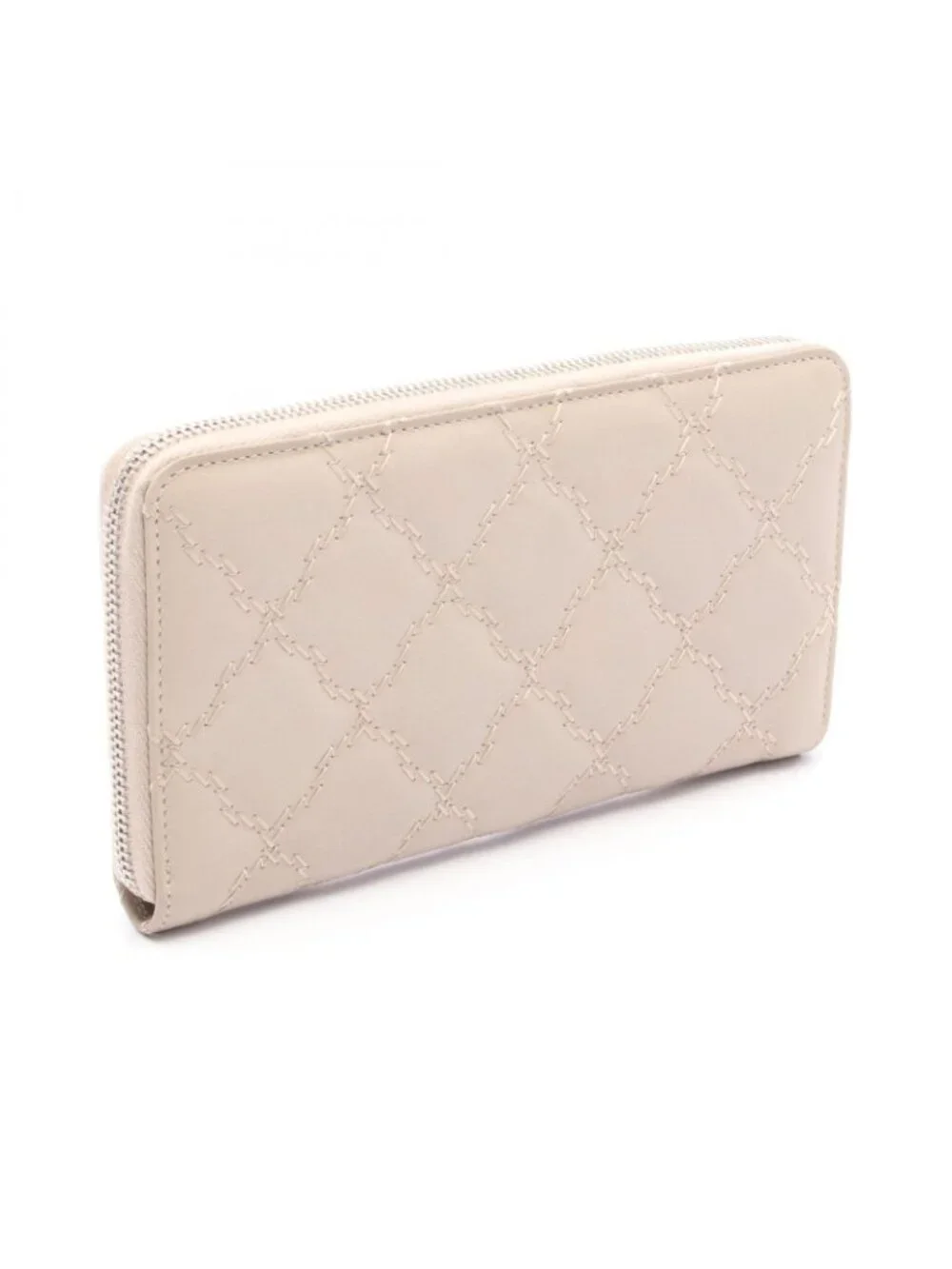Chanel Round Wallet Ultra Stitch Light Beige Leather